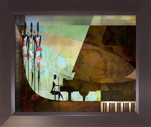 500x420 Jazz Piano - Jazz Piano Painting
