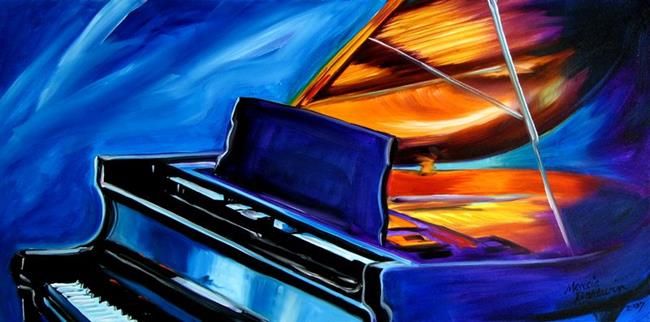 650x322 Art Jazz Piano By Artist Marcia Baldwin Peinture - Jazz Piano Painting
