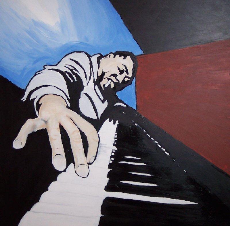 800x787 Todd Horne Artwork Feeling Blue Original Painting Acrylic - Jazz Piano Painting