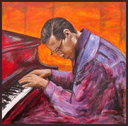 258x254 Bill Evans Portrait Art Gallery - Jazz Piano Painting