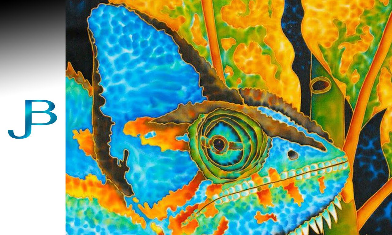 1280x768 Painting Silk How To Paint A Chameleon - Jean Baptiste Silk Painting