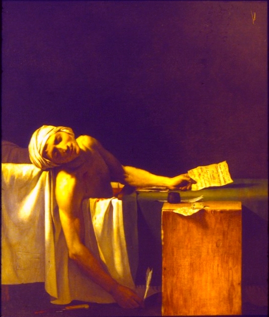 542x639 French Revolution Iiassassination Marat - Jean Paul Marat Painting