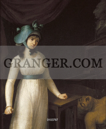 409x500 Image Of Charlotte Corday - Jean Paul Marat Painting