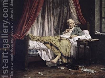400x296 Jean Paul Marat 1743 93 1879 Etienne Lucien Melingue Reproduction - Jean Paul Marat Painting