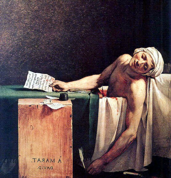 555x578 Jean Paul Marat Bathtub - Jean Paul Marat Painting