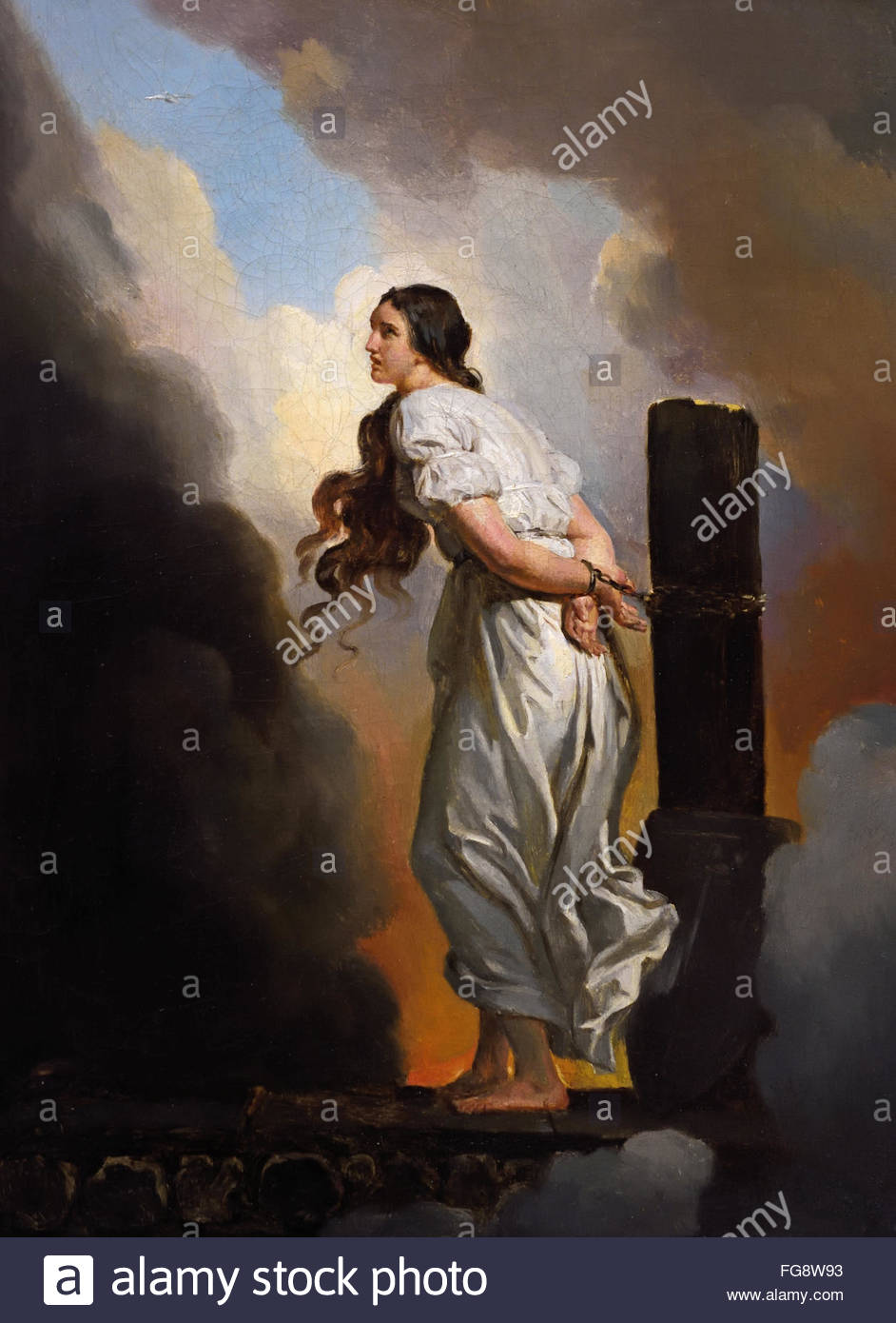 942x1390 Jeanne D'Arc Sur Le Bucher - Jeanne Darc Painting
