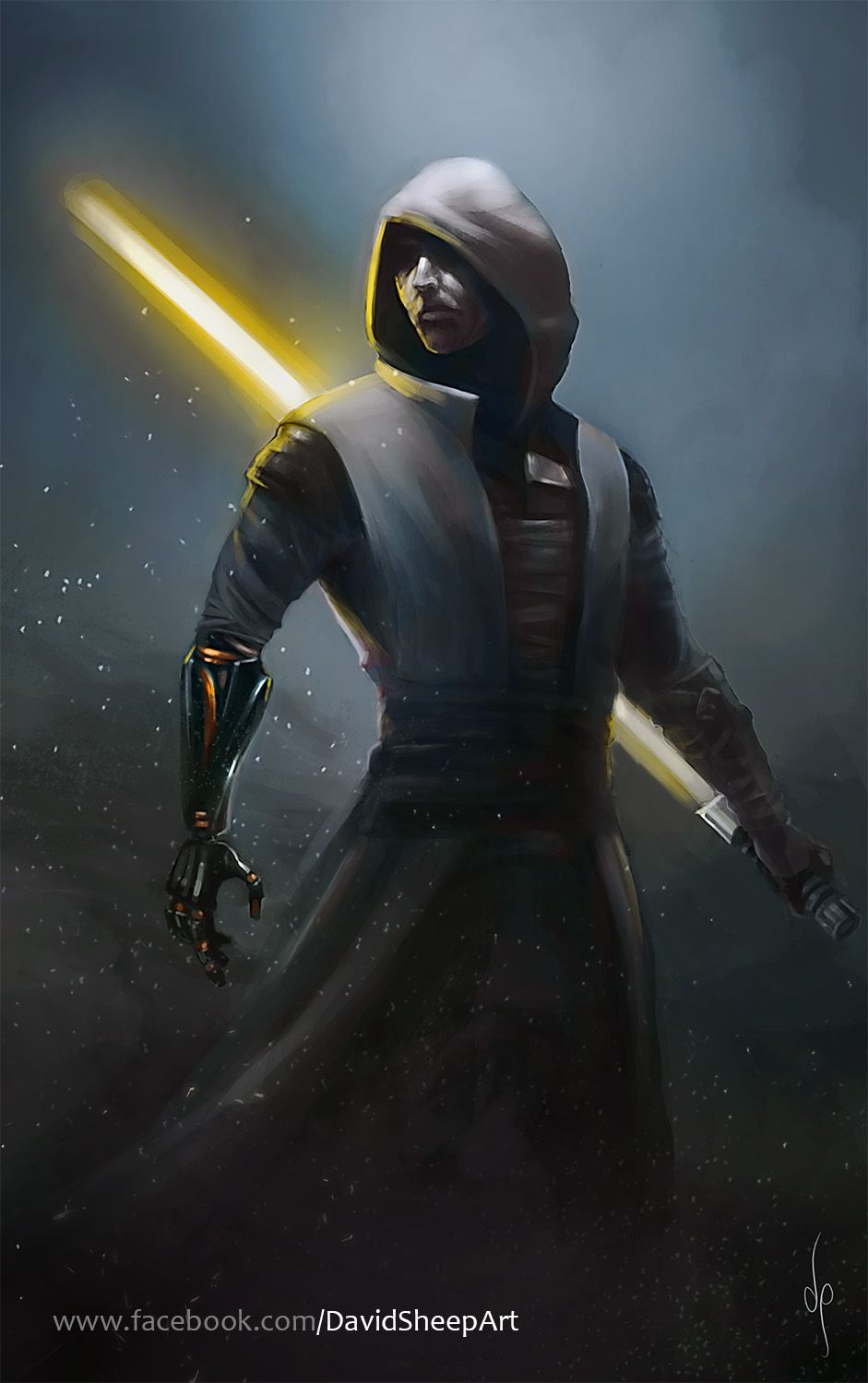 941x1500 Jedi Knight By On @ Star - Jedi Painting