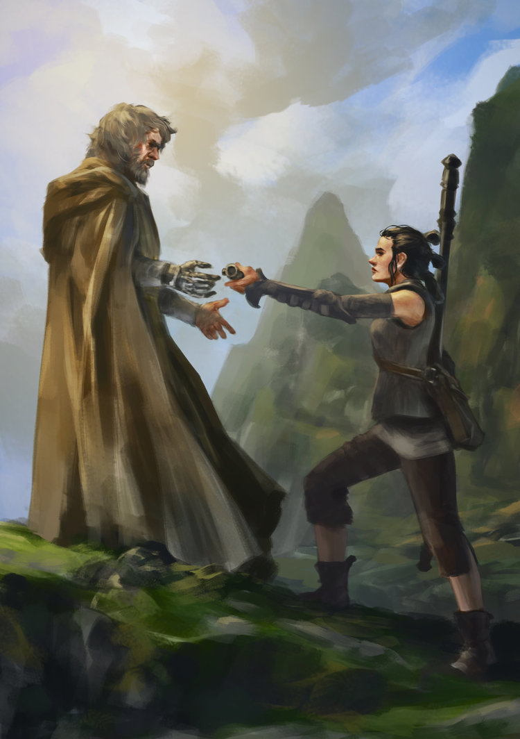750x1064 The Lost Jedi By Drawslave - Jedi Painting