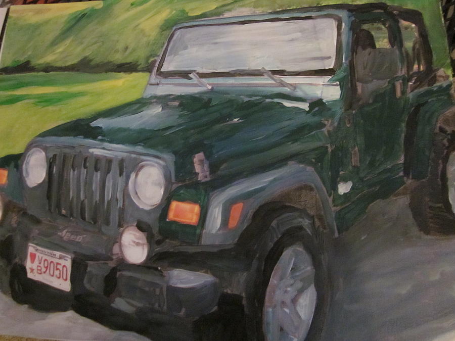 900x675 Jeep Painting By David Poyant - Jeep Painting