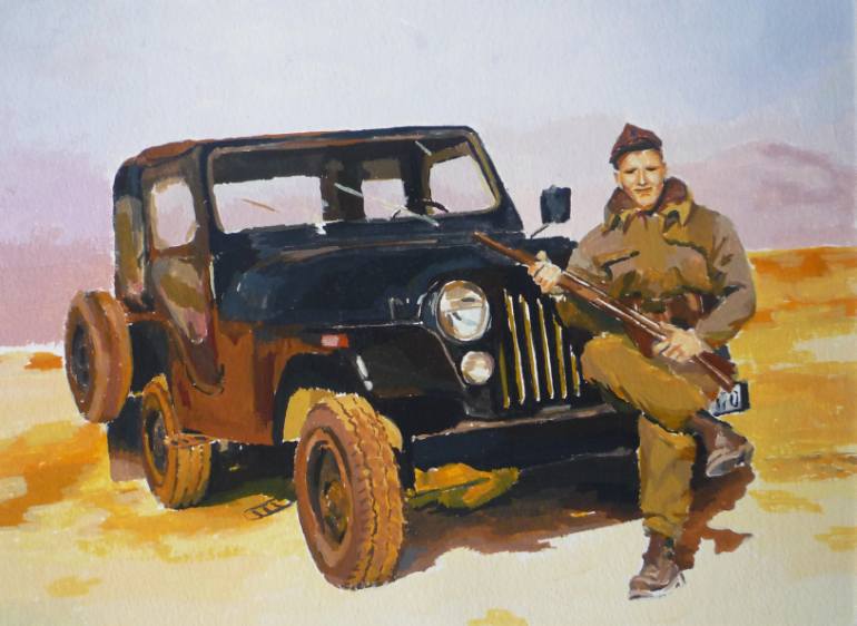 770x562 Saatchi Art Army Jeep Painting By - Jeep Painting