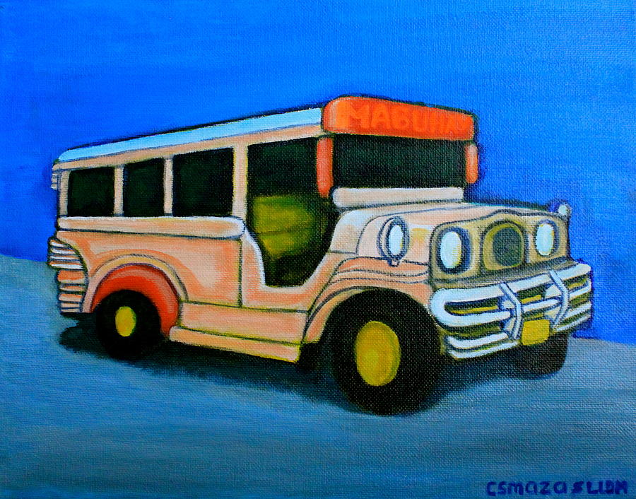 900x706 Jeepney Painting By Lorna Maza - Jeepney Painting