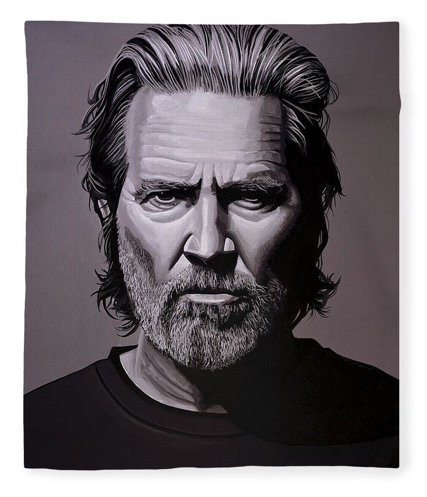 860x1000 Jeff Bridges Painting Fleece Blanket For Sale By Paul Meijering - Jeff Bridges Painting