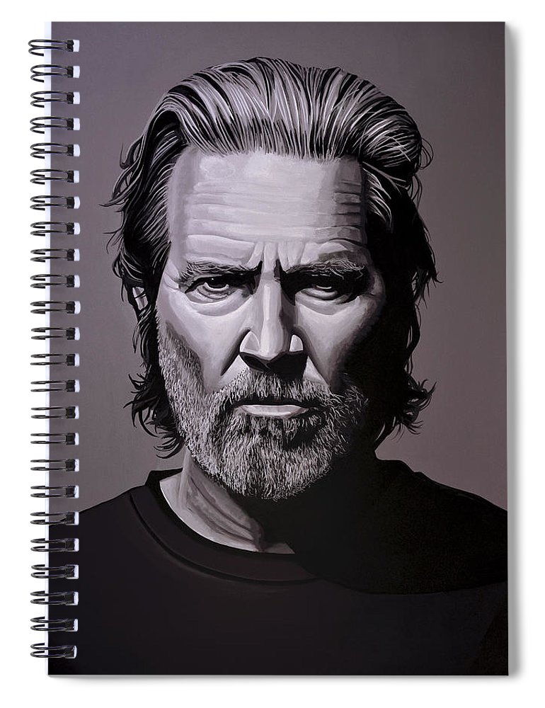 770x1000 Jeff Bridges Painting Spiral Notebook For Sale By Paul Meijering - Jeff Bridges Painting
