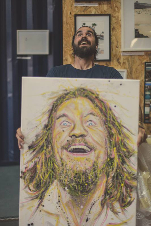 498x747 The Big Lebowski - Jeff Bridges Painting