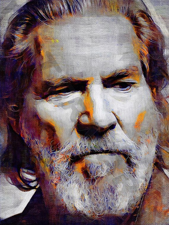 570x760 Jeff Bridges Art Print - Jeff Bridges Painting