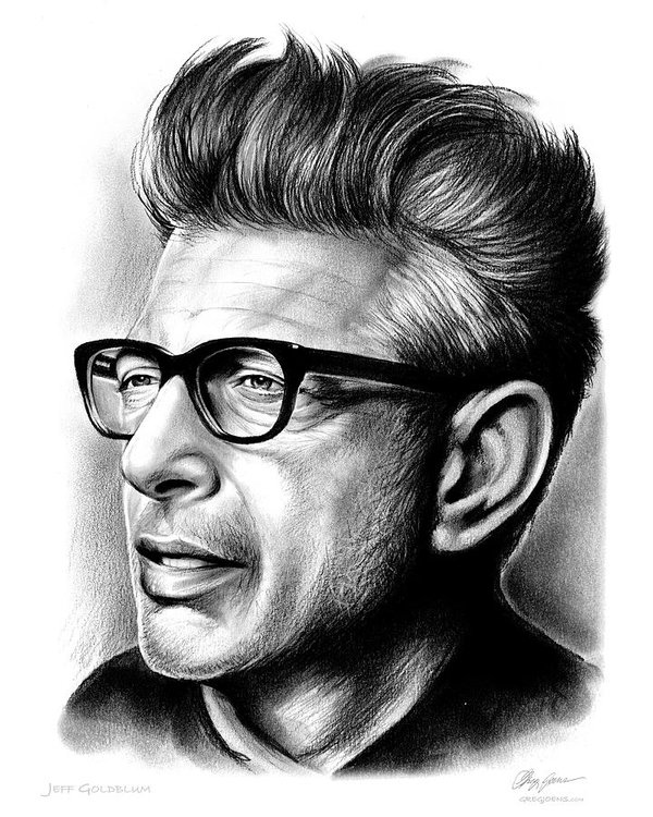 600x750 Jeff Goldblum Poster By Greg Joens - Jeff Goldblum Painting Poster