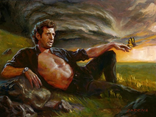 540x405 Ian Malcolm From Chaos, A Tablet Case By John Larriva - Jeff Goldblum Painting Poster