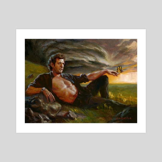 540x540 Ian Malcolm From Chaos, An Art Print By John Larriva - Jeff Goldblum Painting Poster