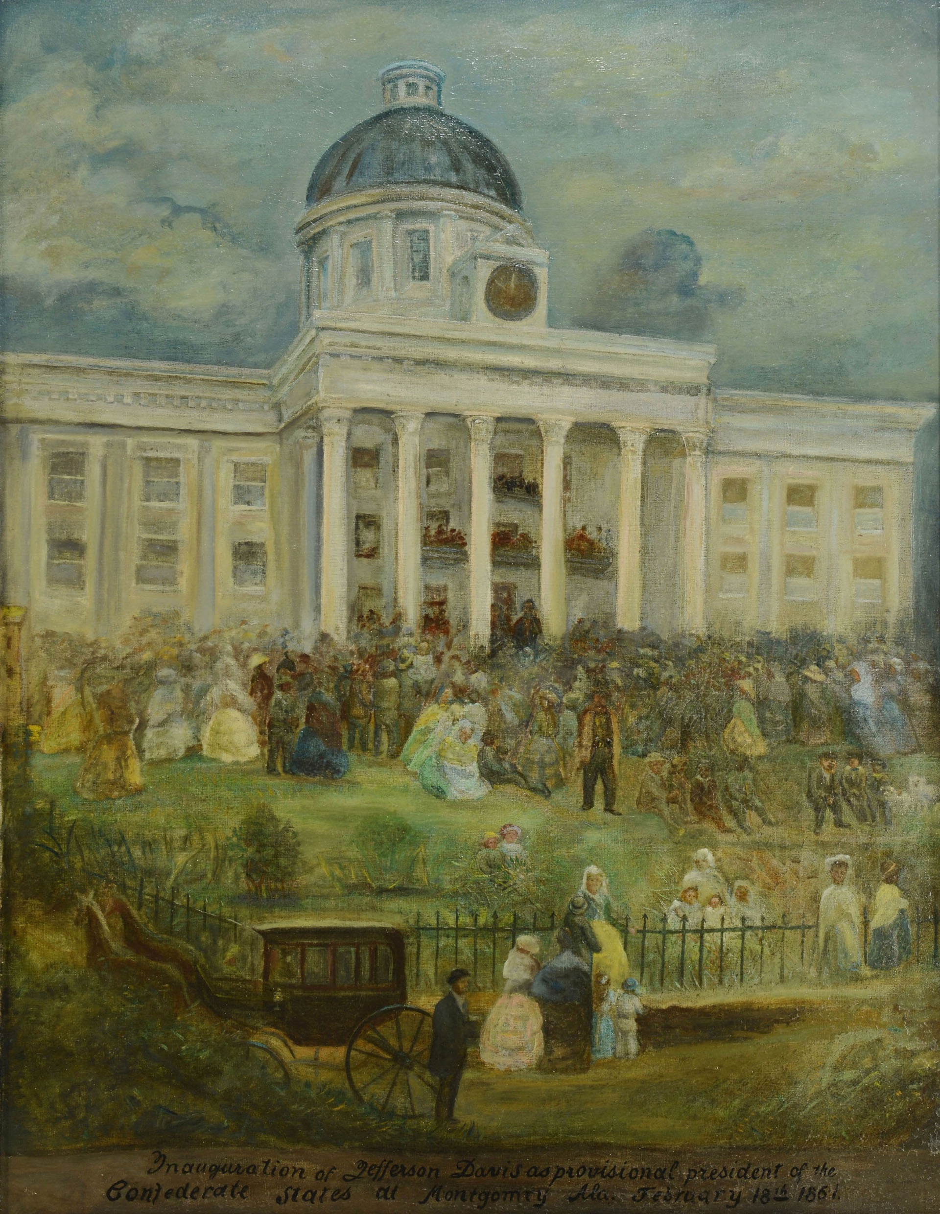 1920x2480 Lot 71 Lg. Painting Of Jefferson Davis Inauguration - Jefferson Davis Painting