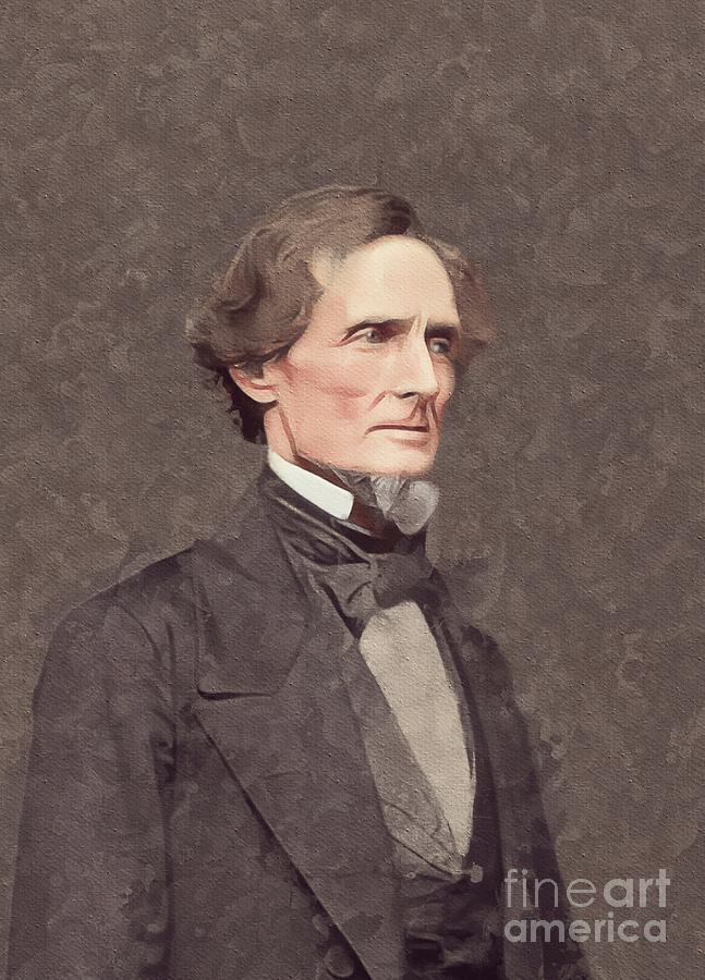 647x900 Jefferson Davis, President Painting By Mary Bassett - Jefferson Davis Painting