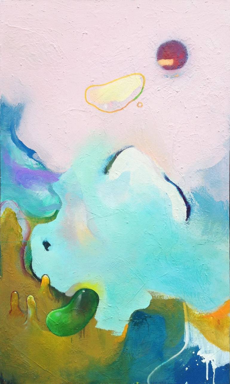 770x1287 Saatchi Art Green Jelly Bean Painting By Max Brazier Jones - Jelly Bean Painting