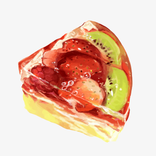 500x500 Jelly Cake Hand Painting Material Picture, Strawberry, Kiwi, Jelly - Jelly Painting