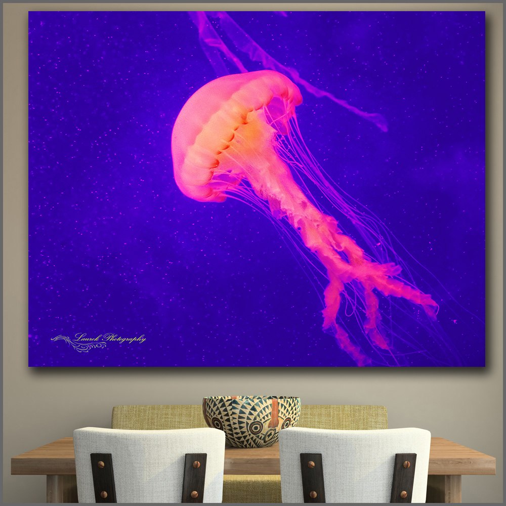 1000x1000 Large Size Printing Oil Painting Beautiful Jellyfish Wall Art - Jellyfish Oil Painting