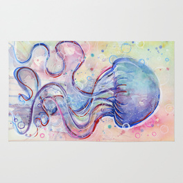 264x264 Jellyfish Painting Rugs Society6 - Jellyfish Painting