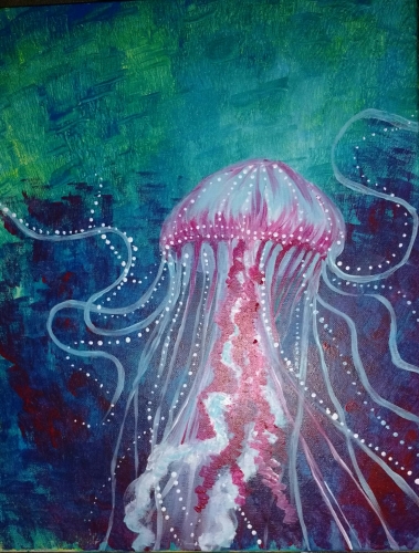 379x500 Bamboo 060918 Paint Nite Event - Jellyfish Painting