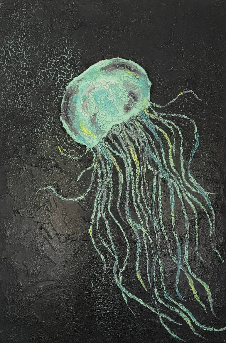 770x1166 Saatchi Art Jellyfish Painting By Allison Osborn - Jellyfish Painting