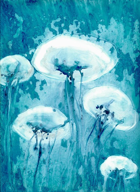 548x750 Jellyfish Art - Jellyfish Painting Watercolor