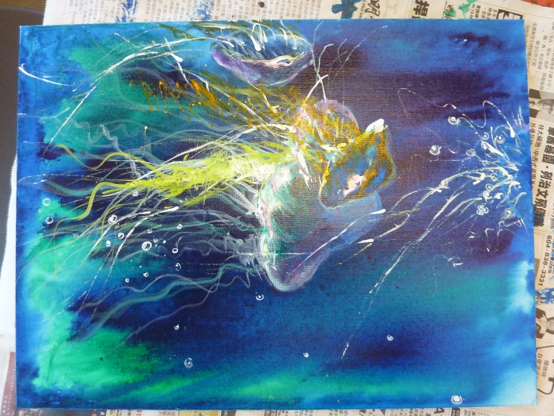 800x600 Jellyfish Jellyfish! Chinese Brush Painting, Watercolour - Jellyfish Painting Watercolor