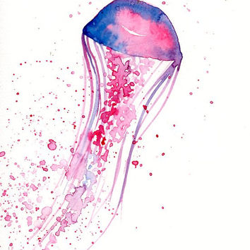 354x354 Shop Jellyfish Watercolor Paintings On Wanelo - Jellyfish Painting Watercolor