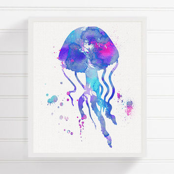354x354 Shop Jellyfish Watercolor Paintings On Wanelo - Jellyfish Watercolor Painting
