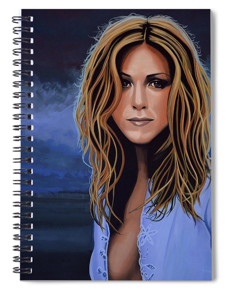 770x1000 Jennifer Aniston Painting Spiral Notebook For Sale By Paul Meijering - Jennifer Aniston Painting