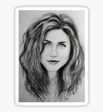 210x230 Jennifer Aniston Painting Amp Mixed Media Stickers Redbubble - Jennifer Aniston Painting