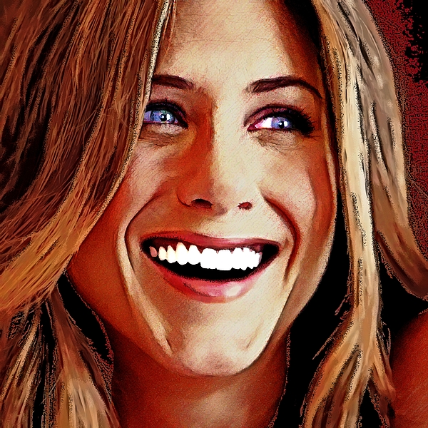 600x600 Jennifer Aniston Portrait A Digital Art By Andre Drauflos - Jennifer Aniston Painting