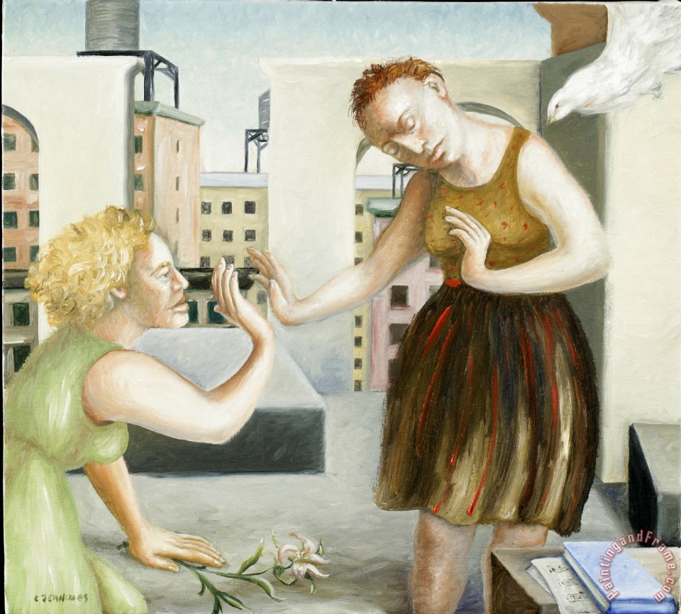 960x866 Caroline Jennings Rooftop Annunciation One Painting - Jennings Painting