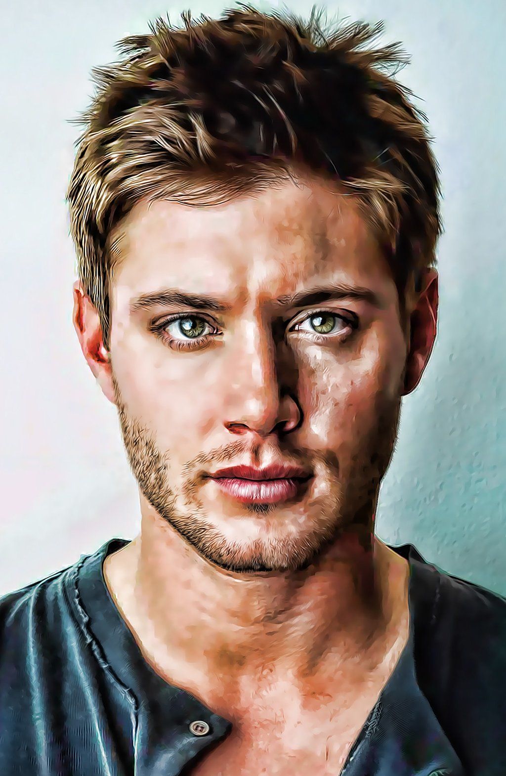 1024x1570 Jensen Ackles By Anish 11k On {Digital Art - Jensen Ackles Painting