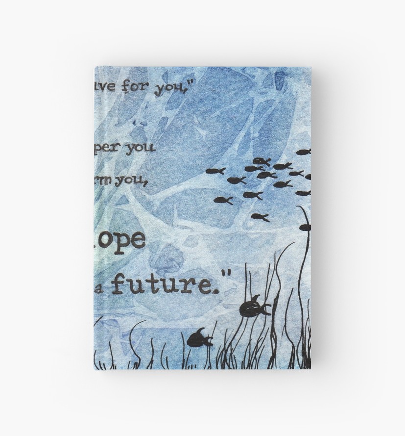 827x889 Jeremiah 2911 Bible Verse Watercolor Painting Hardcover Journals - Jeremiah 29 11 Painting