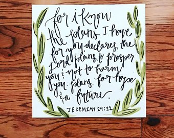 340x270 Jeremiah 2911 Cross Stitch Pattern - Jeremiah 29 11 Painting