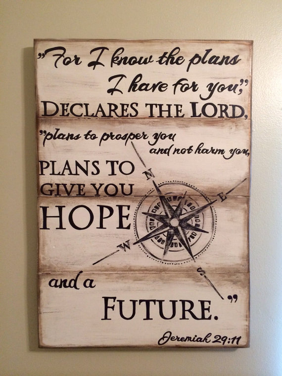 570x760 Jeremiah 2911 Star Compass Sign Hand Painted On Rescued - Jeremiah 29 11 Painting