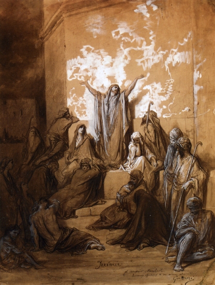 444x589 Jeremiah Preaching To His Followers - Jeremiah Painting