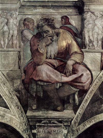 400x536 Jeremiah By Michelangelo - Jeremiah Painting