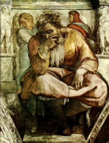 418x550 Michelangelo's Jeremiah Which Is Found Painted On The Sistine - Jeremiah Painting