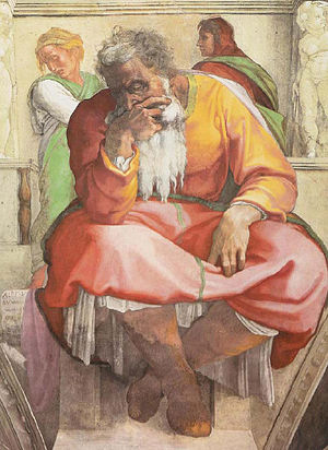 300x412 Prophet Jeremiah (Michelangelo) - Jeremiah Painting