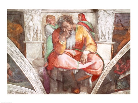480x360 Sistine Chapel Ceiling The Prophet Jeremiah Painting By - Jeremiah Painting