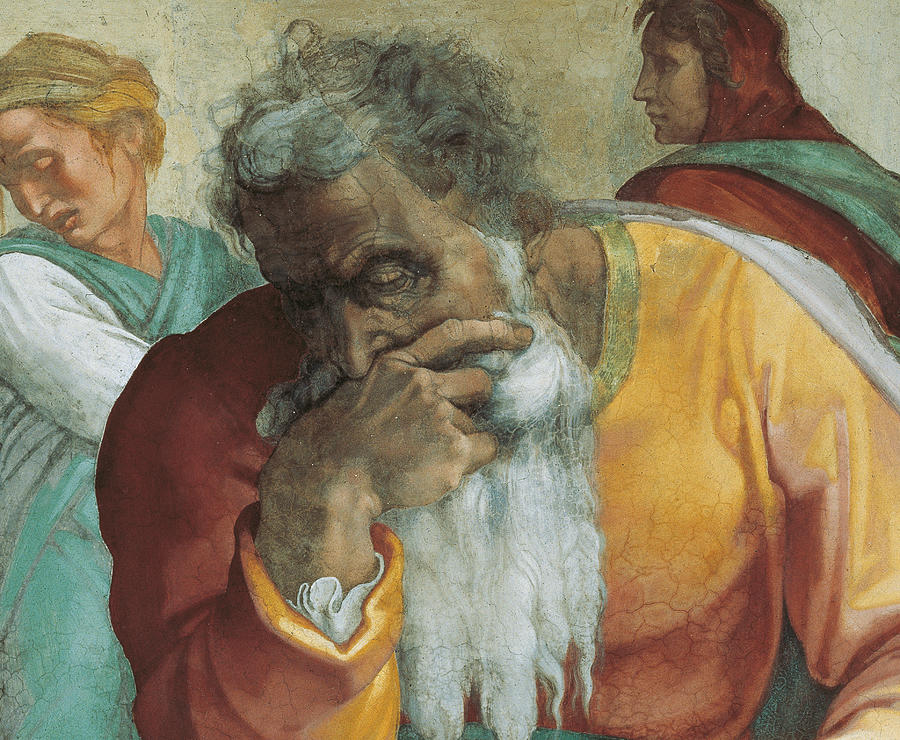 900x740 The Prophet Jeremiah Painting By Michelangelo - Jeremiah Painting