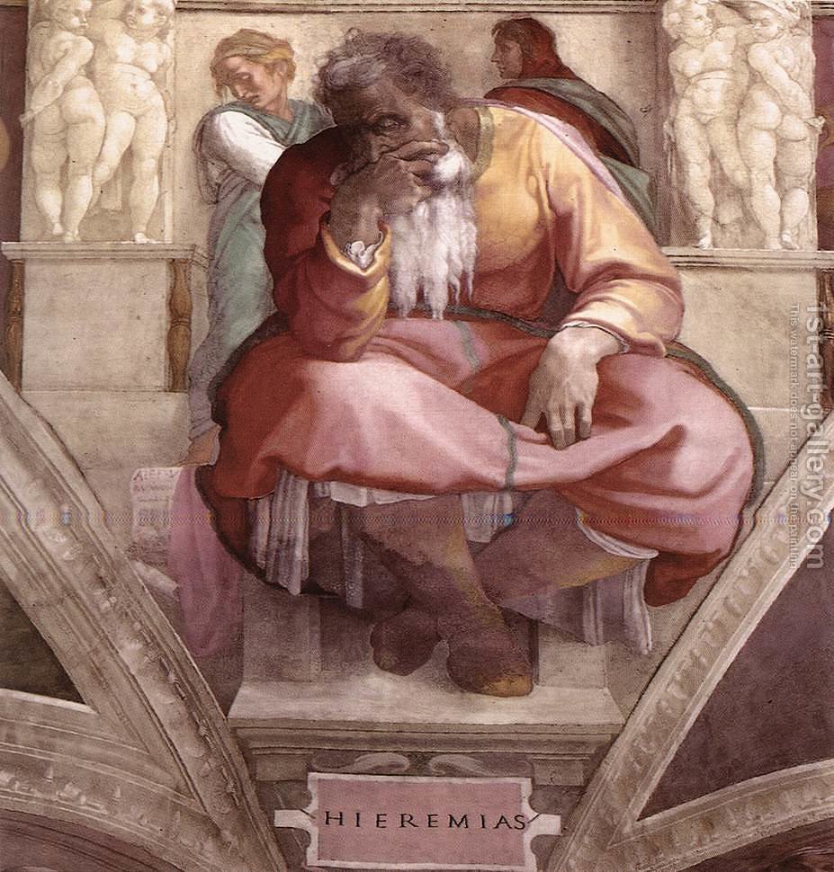 927x970 Jeremiah 1511 Michelangelo Reproduction 1st Art Gallery - Jeremiah Painting