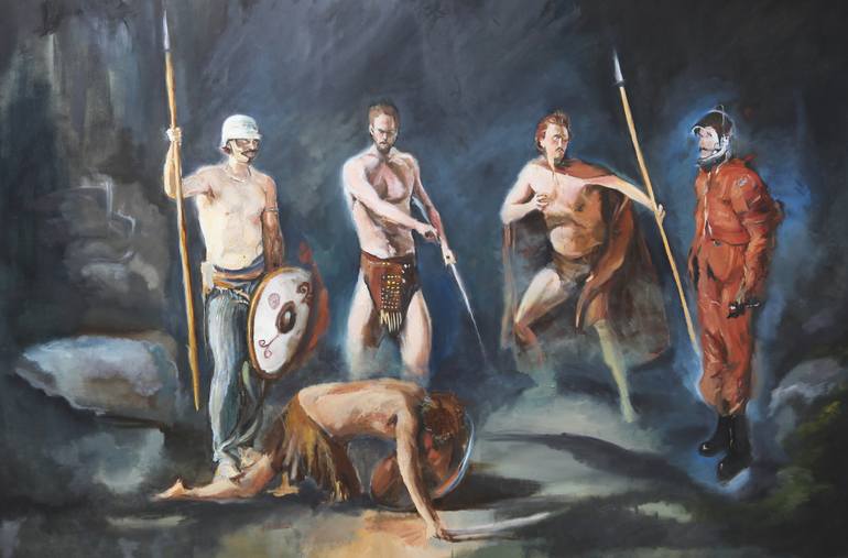 770x507 Saatchi Art Cosmonaut In Jericho Painting By Giovanni Scifo - Jericho Painting